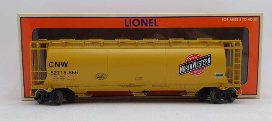 Lionel 6-52215-566 O Gauge Chicago & North Western Cylindrical Yellow Hopper LN/Box