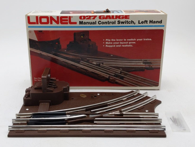 Lionel 6-5021 O27 Gauge Left Hand Manual Control Switch EX/Box
