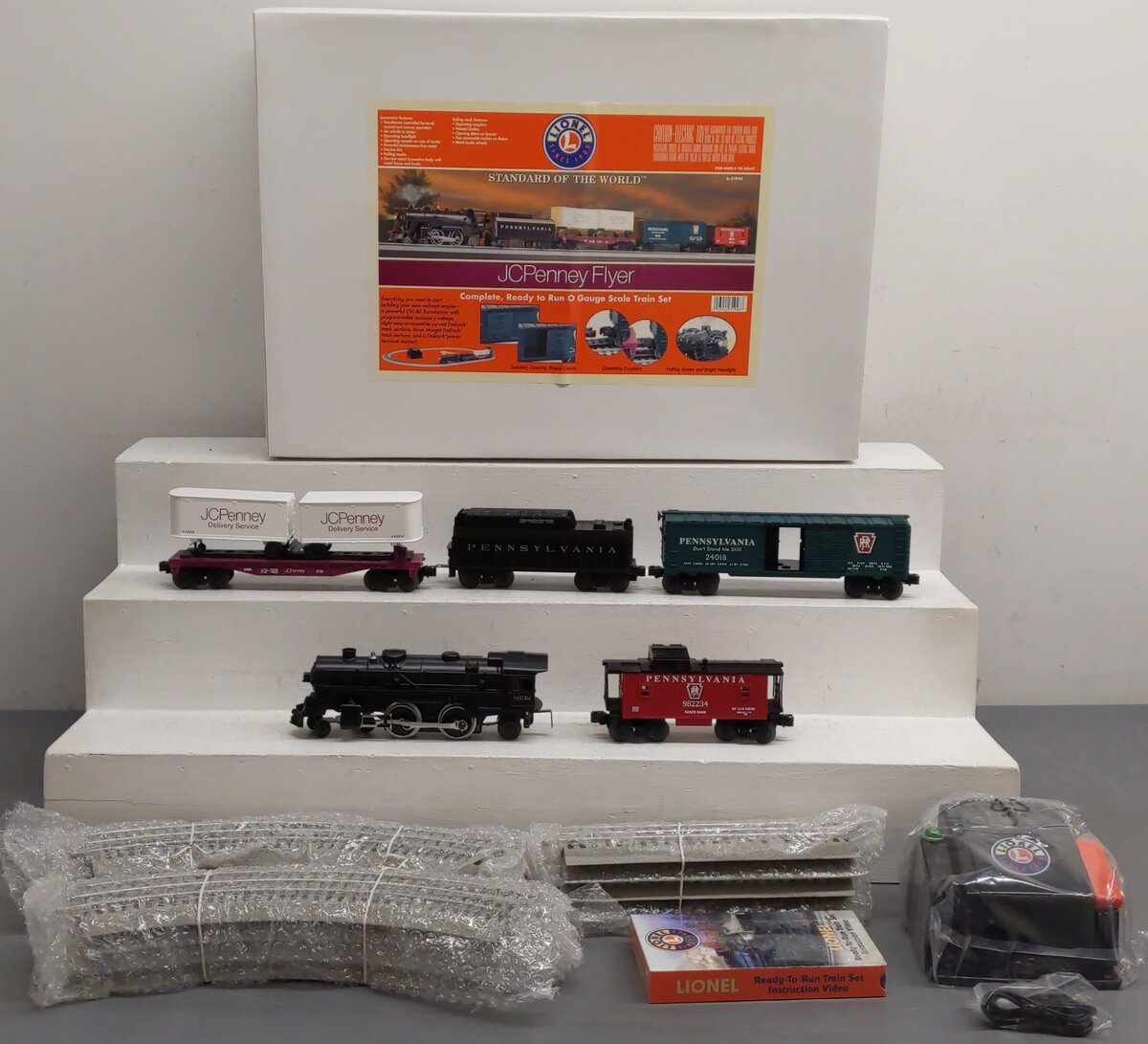 Lionel 6-31948 JC Penney Flyer O Gauge Steam Freight Train Set EX/Box