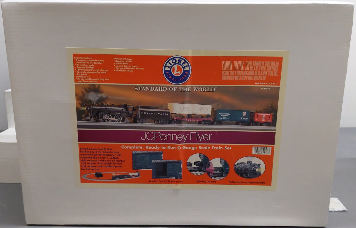 Lionel 6-31948 JC Penney Flyer O Gauge Steam Freight Train Set EX/Box