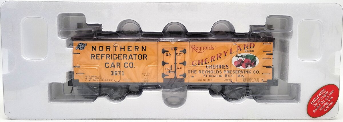 Atlas 8109-2 O Gauge Cherryland 40' Woodside Billboard Reefer #3671(3Rail) NIB