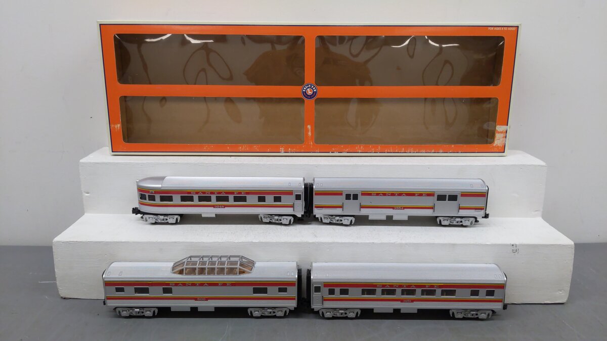 Lionel 6-29051 O AT&SF Streamline Passenger 4-pack EX/Box