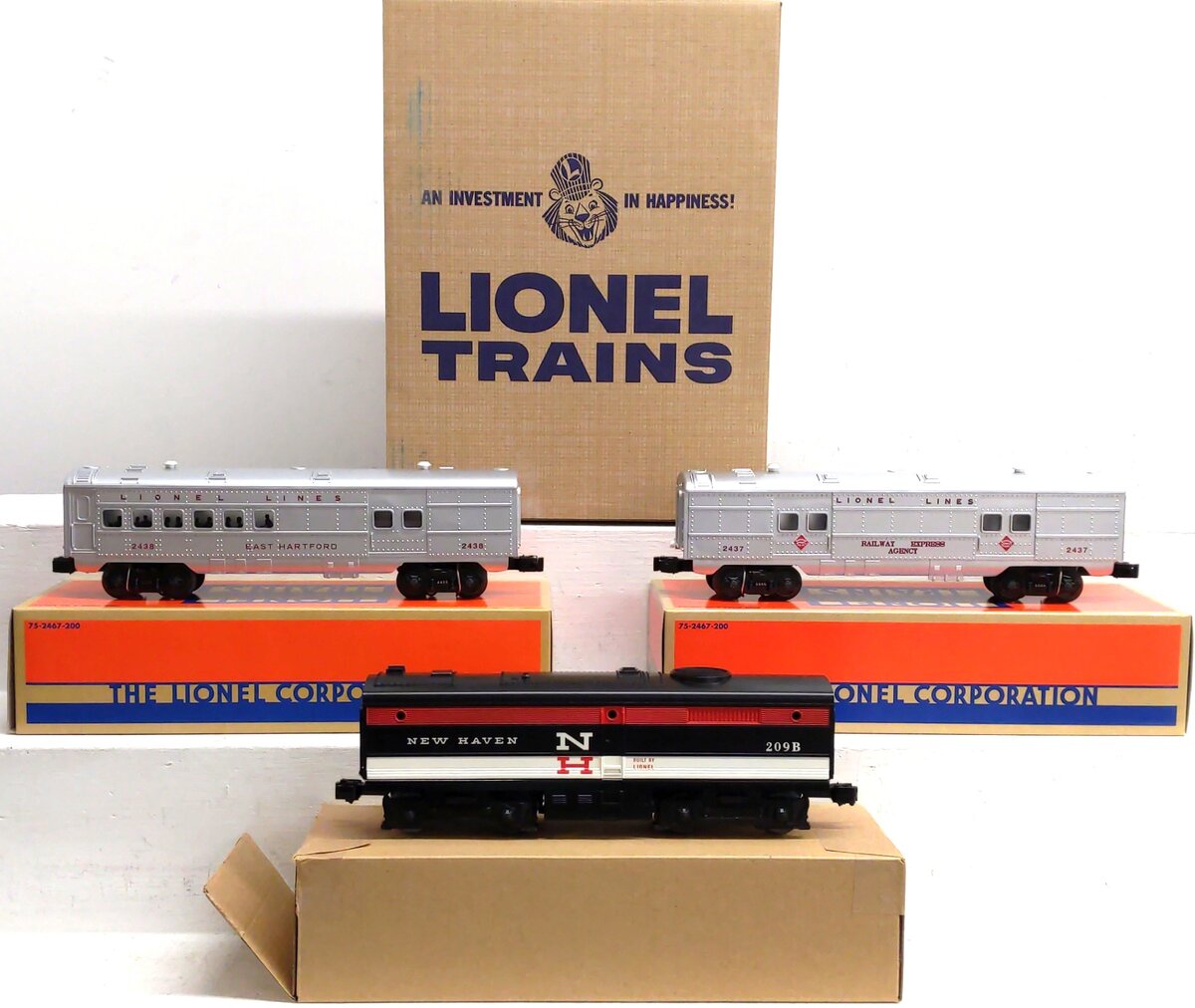 Lionel 6-52447 LCCA New Haven Alco Non-Powered B-Unit/Pass. Add-On Set LN/Box