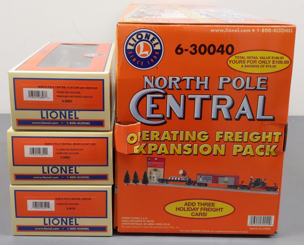 Lionel 6-30040 North Pole Freight Expansion Pack Set LN/Box
