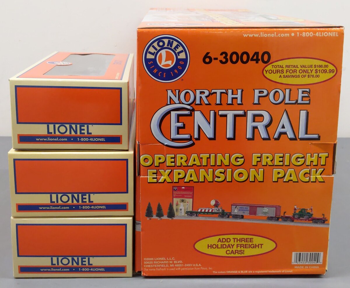 Lionel 6-30040 North Pole Freight Expansion Pack Set LN/Box