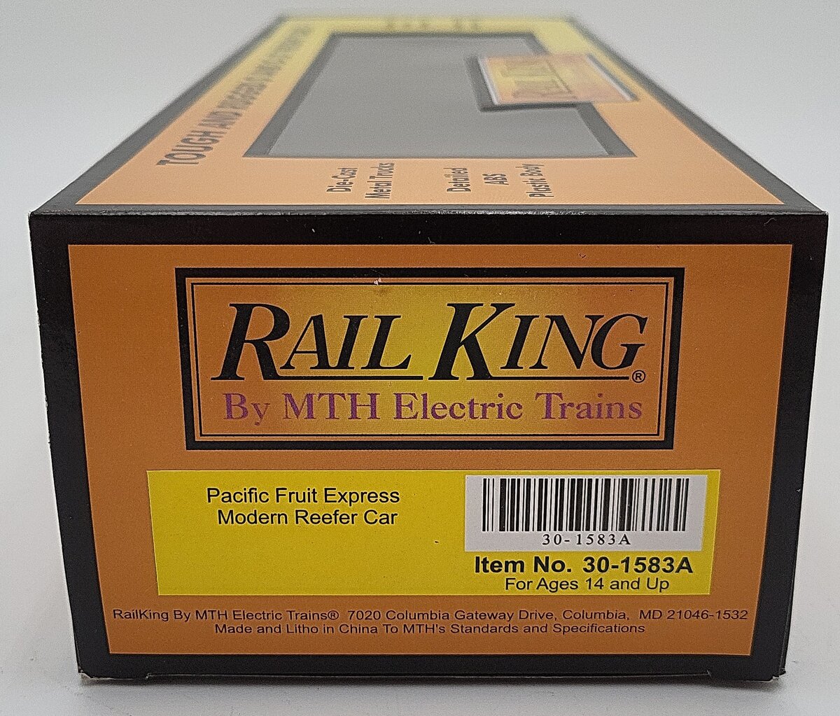 MTH 30-1583A O Gauge Pacific Fruit Express Steel-Sided Refrigerator Car #46703 LN/Box