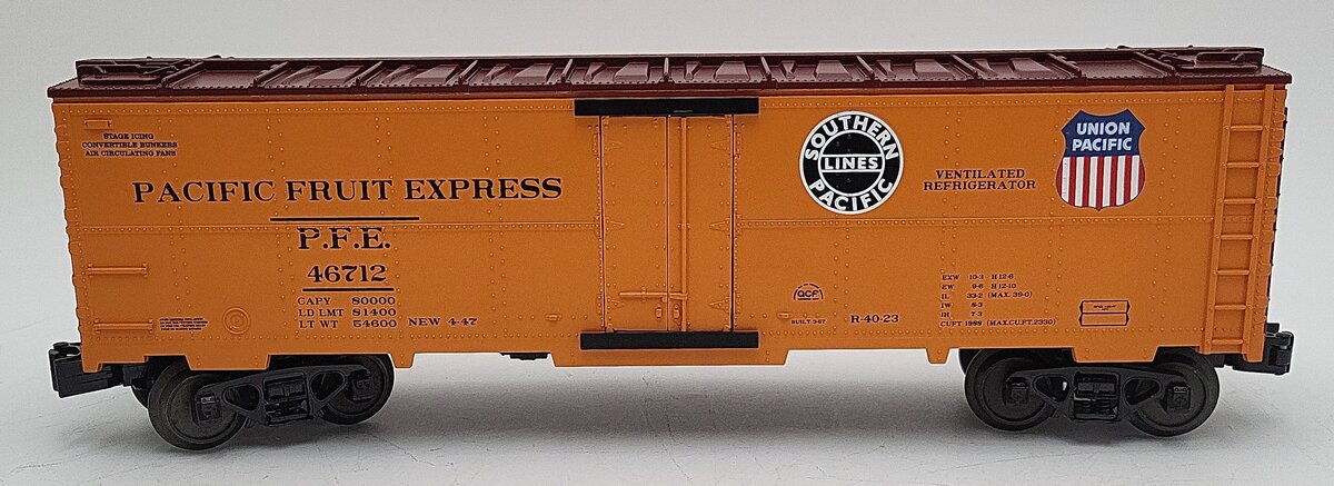 MTH 30-1583B O Gauge Pacific Fruit Express Modern Reefer Car #46712 LN/Box