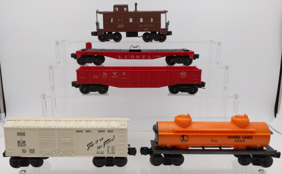 Lionel 6462, 6014, 2357, 6465 & 3460 O Gauge Vintage Freight Cars [5] VG