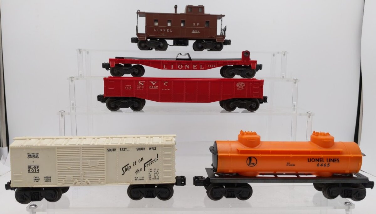 Lionel 6462, 6014, 2357, 6465 & 3460 O Gauge Vintage Freight Cars [5] VG