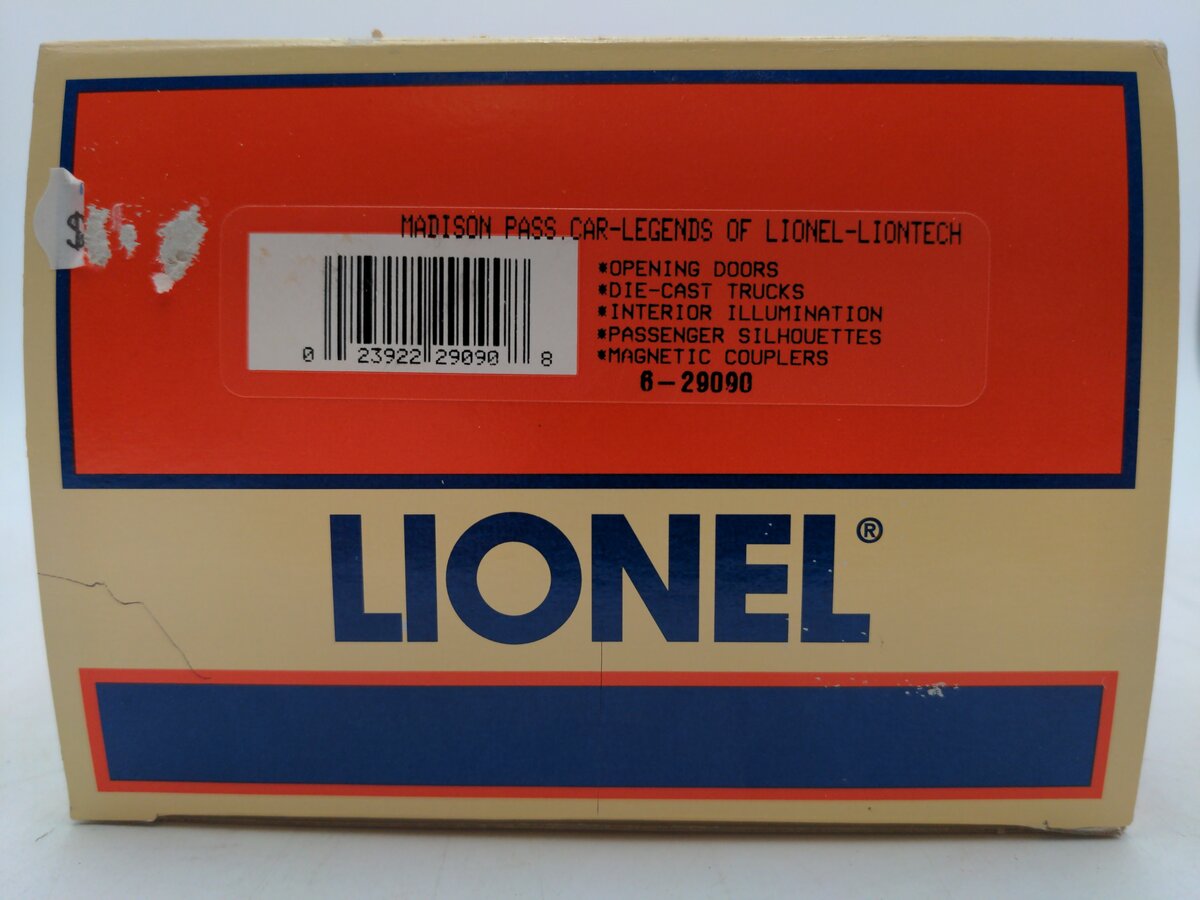 Lionel 6-29090 O Gauge Legends of Lionel-Liontech Madison Passenger Car #2656 EX/Box
