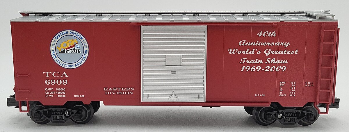 Weaver O Gauge TCA Eastern Division 40th Anniversary PS-1 40' Boxcar #6909 LN/Box