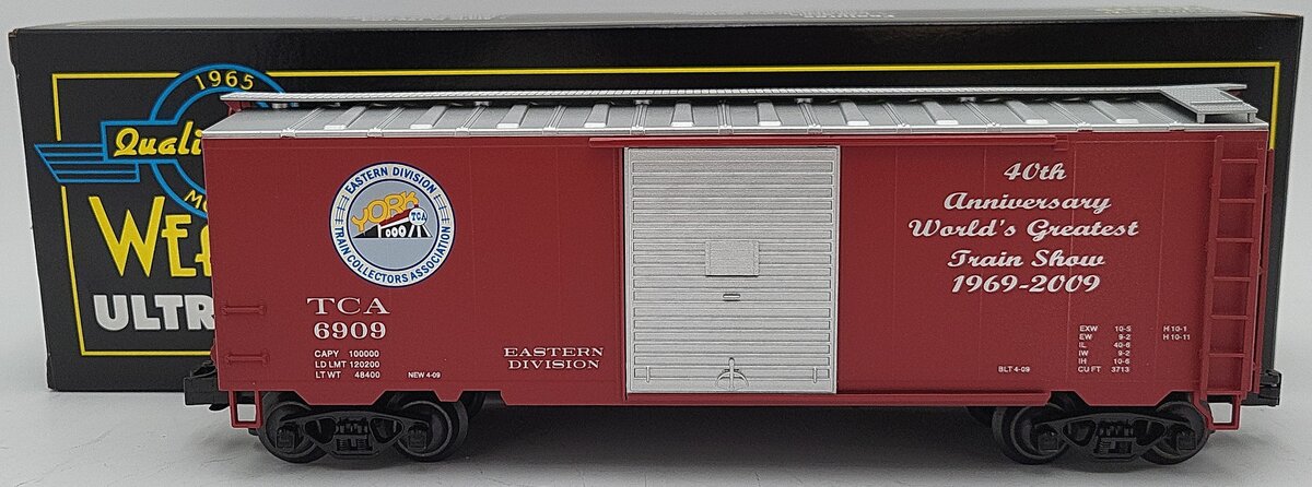 Weaver O Gauge TCA Eastern Division 40th Anniversary PS-1 40' Boxcar #6909 LN/Box