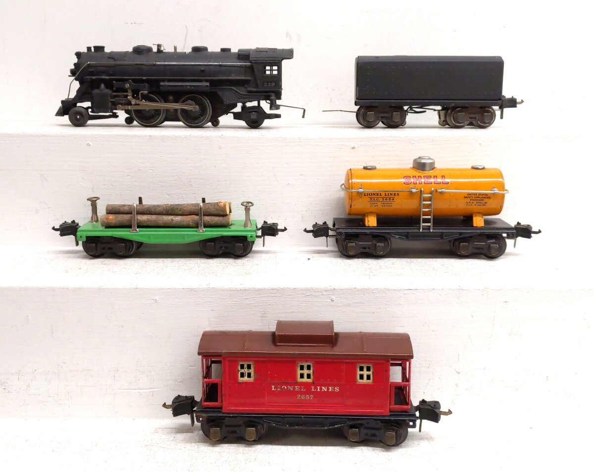 Lionel 139 Vintage O Gauge Freight Set: 261, 257T, 807, 831 VG