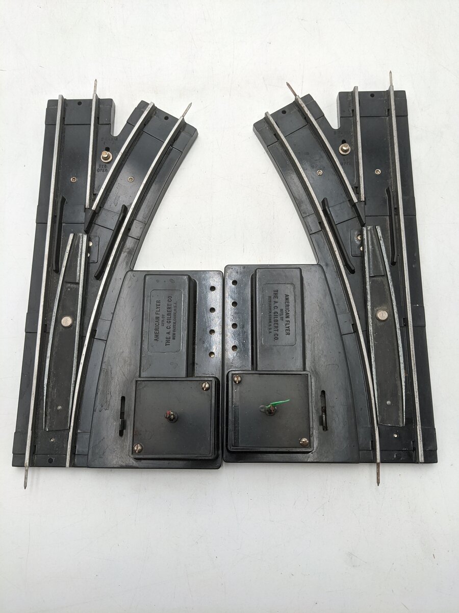 American Flyer 26770 Vintage S Manual Control Track Switches (Pair) VG