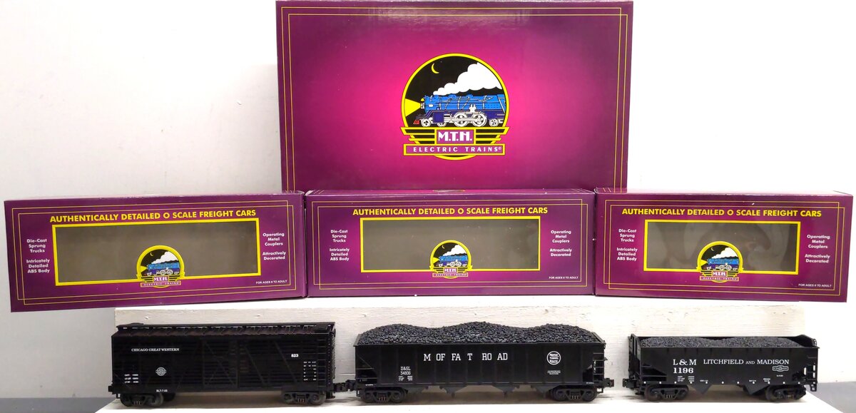 MTH 20-90008 O Union Pacific Merger Series Freight Car Set (Set of 3) VG/Box