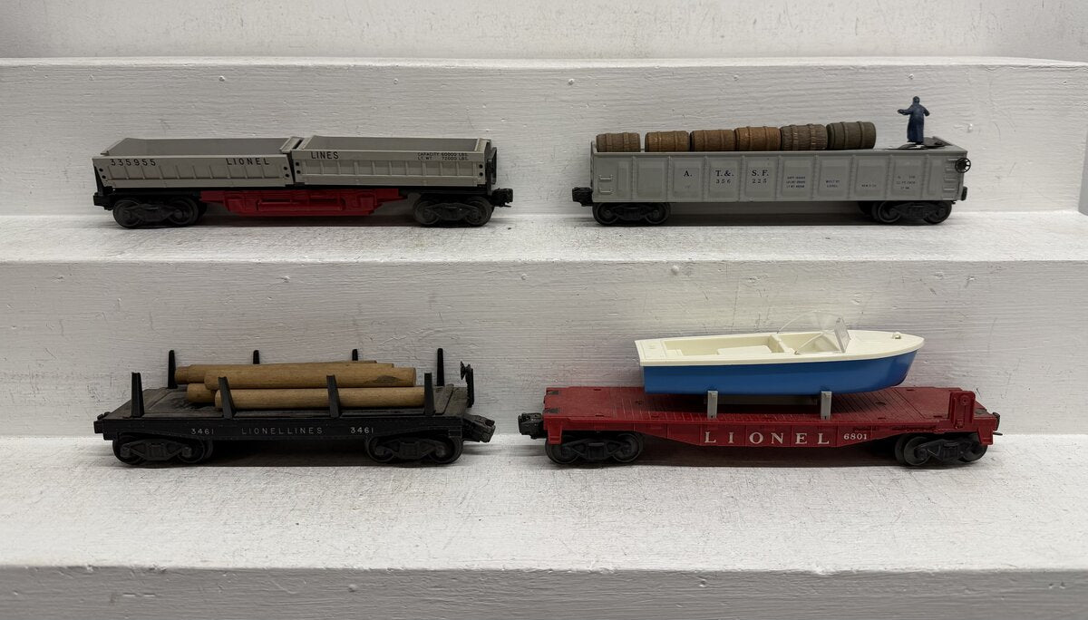 Lionel Vintage O Operating & Freight Cars 3461, 3562, 3359 & 6801 [4] VG