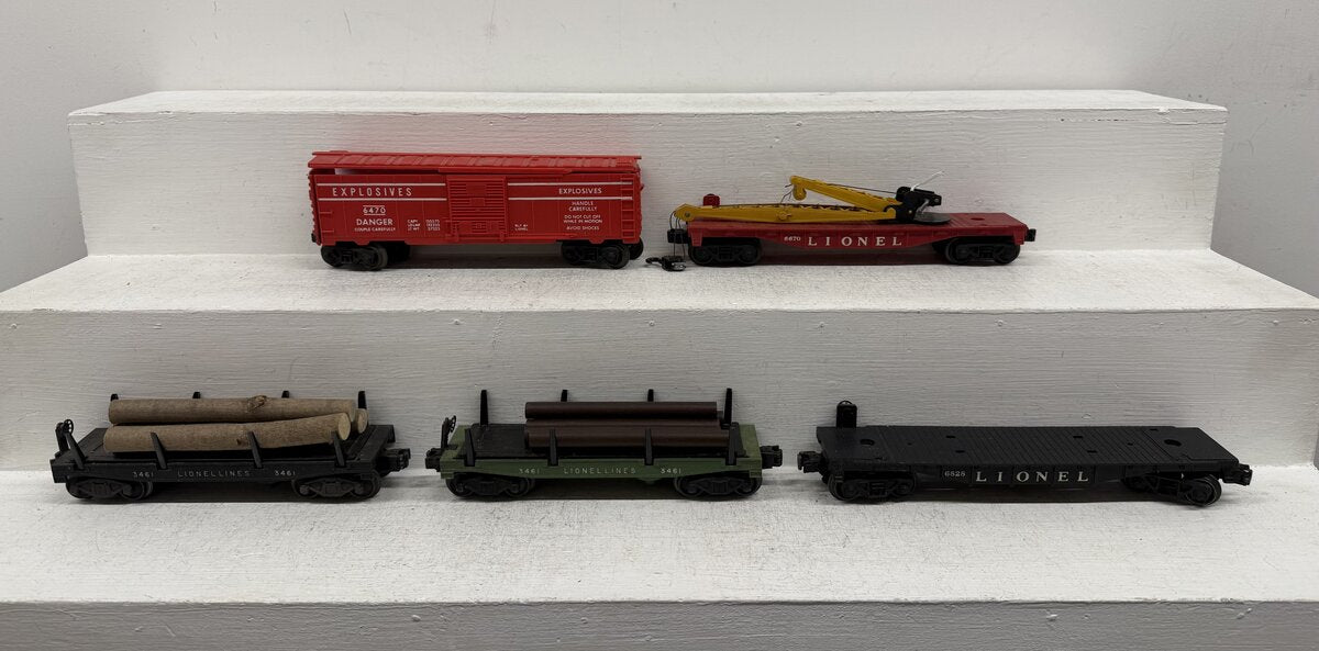 Lionel Vintage O Freight Cars: 3461, 6470, 6670 & 6828 [5] VG