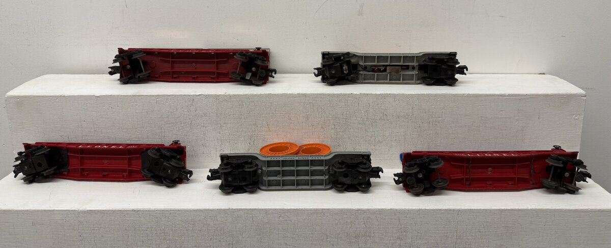 Lionel Vintage O Freight Cars: 6430, 6520, 6561, 6812, 6816 [5] VG