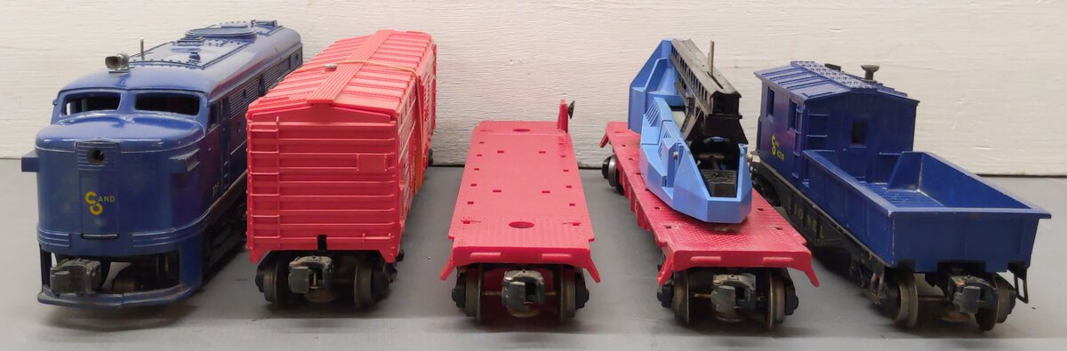 Lionel 1629 Vintage O 225 C&O Diesel Freight Set w/6650,6470,6819,6219 EX