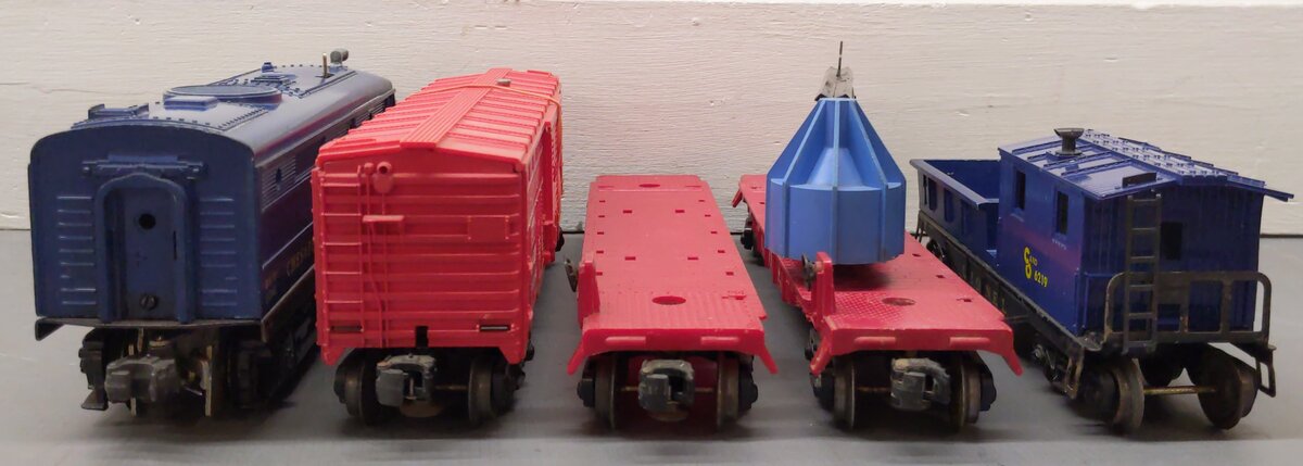 Lionel 1629 Vintage O 225 C&O Diesel Freight Set w/6650,6470,6819,6219 EX