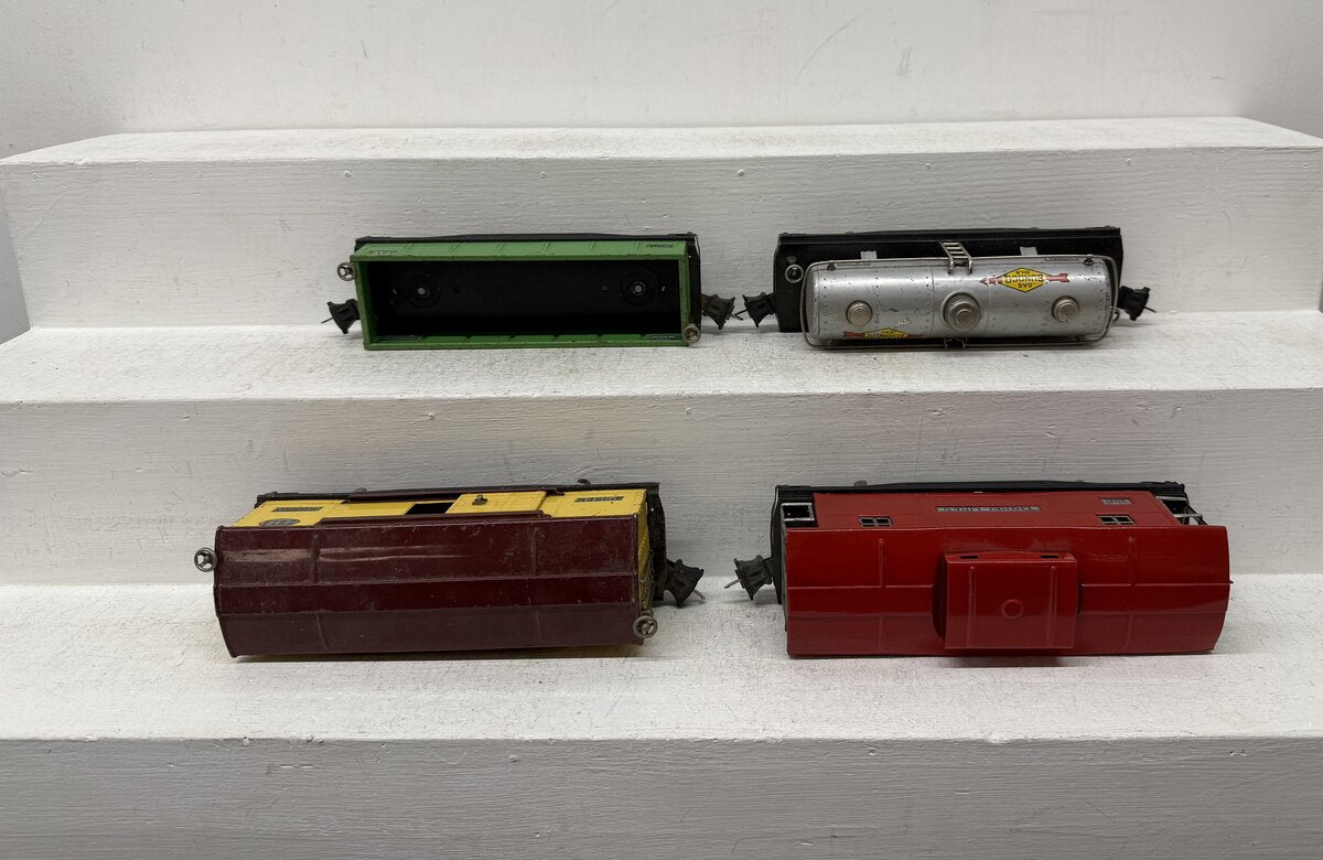 Lionel Vintage O Tinplate Freight Cars: 2812, 2815, 2418 & 2817 [4] VG