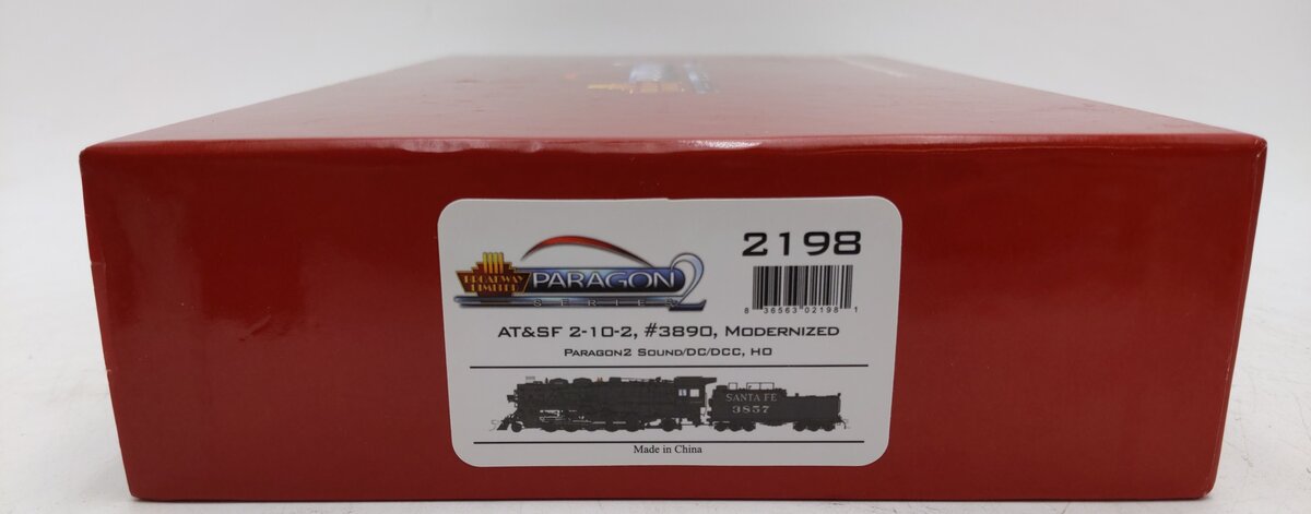 Broadway Limited 2198 HO AT&SF Baldwin 3800 2-10-2 Steam Locomotive #3890 w/DCC VG/Box
