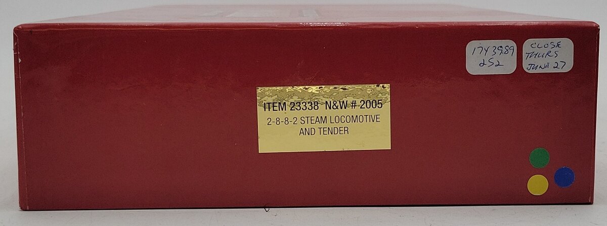 Proto 2000 23338 N&W 2-8-8-2 Steam Locomotive & Tender #2005 EX/Box