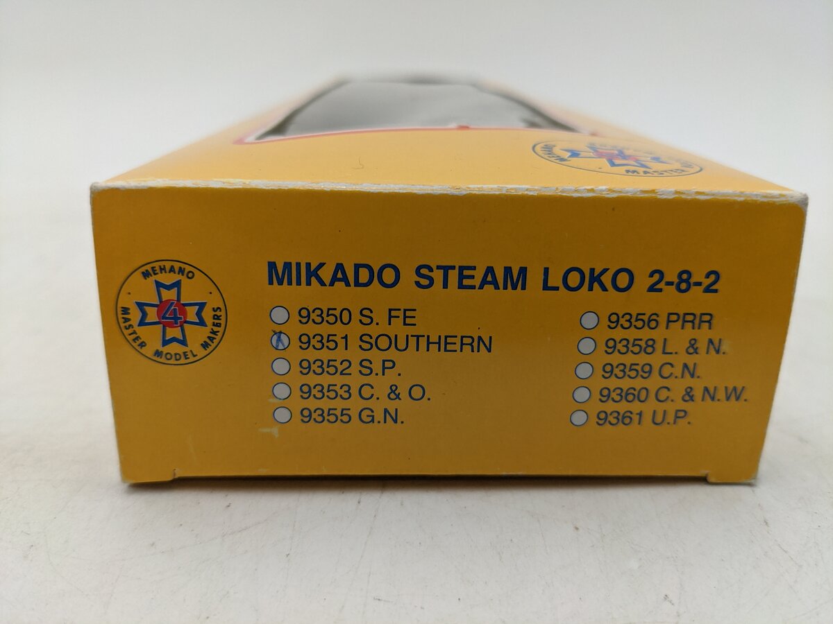 Mehano 9351 Southern 2-8-2 Mikado Steam Locomotive & Tender EX/Box