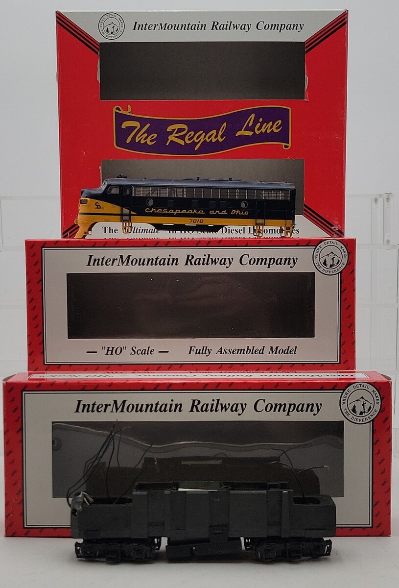 InterMountain 49019WD-01 HO Scale C&O F7A Phase I Diesel Locomotive #7010 VG/Box