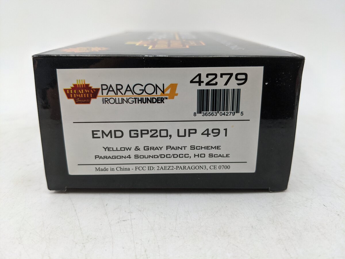Broadway Limited 4279 HO Union Pacific EMD GP20 Paragon3™ #491 EX/Box