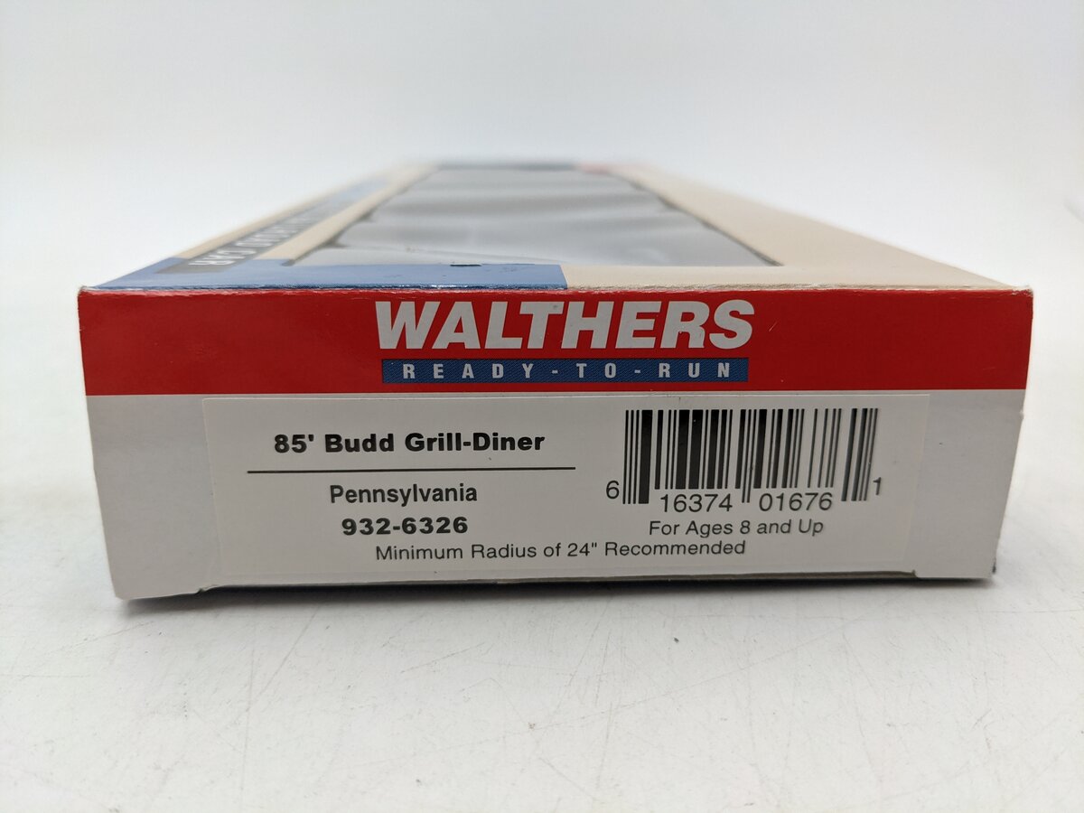 Walthers 932-6326 HO Scale Pennsylvania 85' Budd Grill-Diner Passenger Car EX/Box