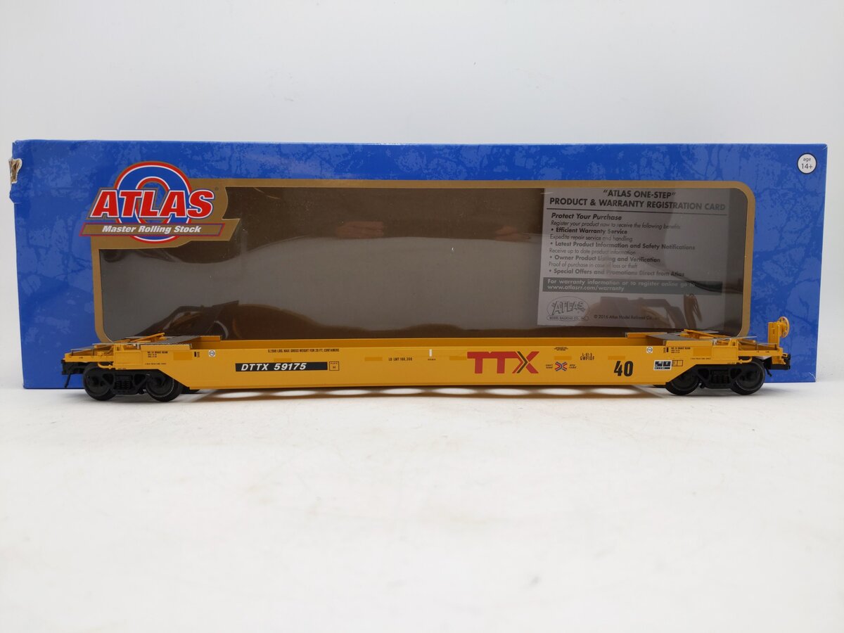 Atlas 3003028-1 O TTX "next load any road" 40' Rebuilt Well Car #59175 EX/Box