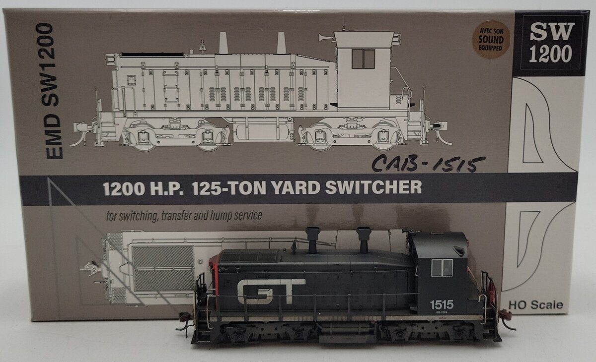 Rapido Trains 27026 HO Weathered GTW SW1200 Diesel Loco. #1515 w/DCC & Sound EX/Box