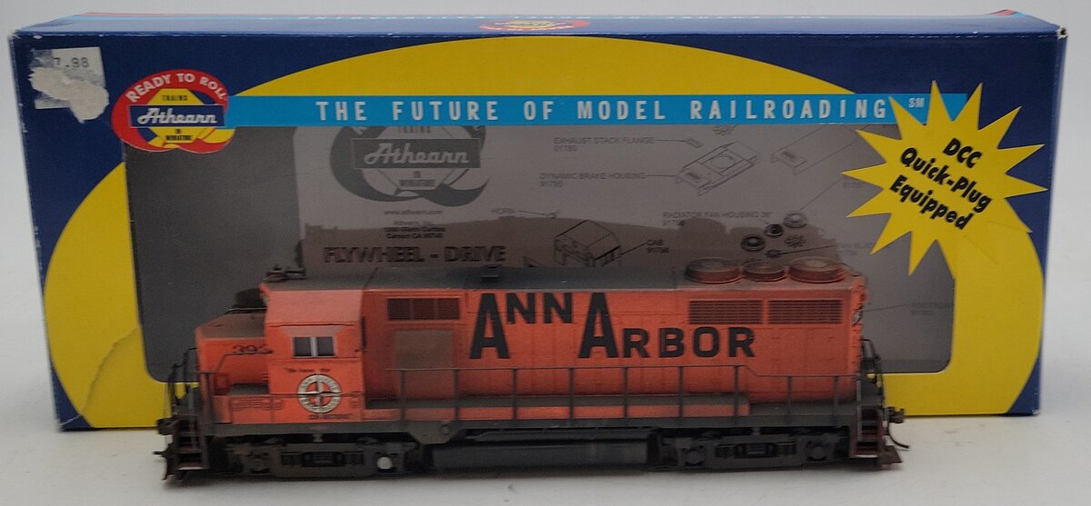 Athearn 91750 HO Ann Arbor GP-35 Diesel Locomotive #393/Box
