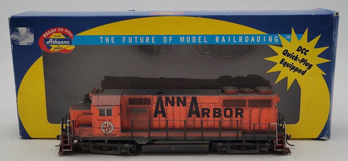 Athearn 91749 HO Ann Arbor GP-35 Diesel Locomotive #388 - Weathered/Box
