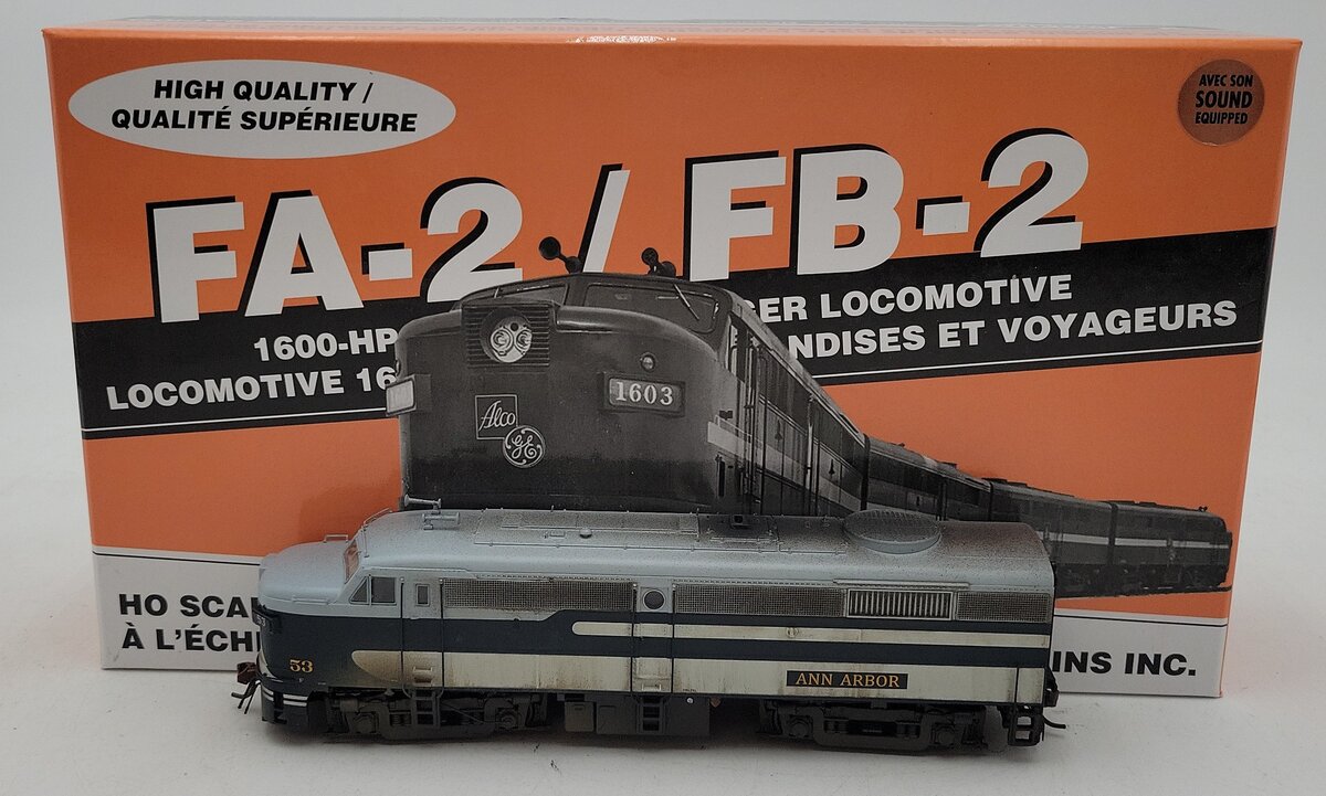 Rapido Trains 21555 HO Ann Arbor FA-2 Phase Ia Diesel Locomotive DCC & Sound #53/Box