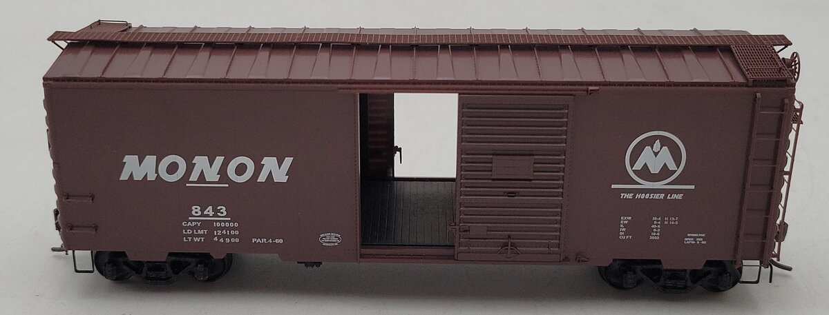 Kadee 4013 HO Scale Monon 40' PS-1 Single 6' Door Boxcar #843
