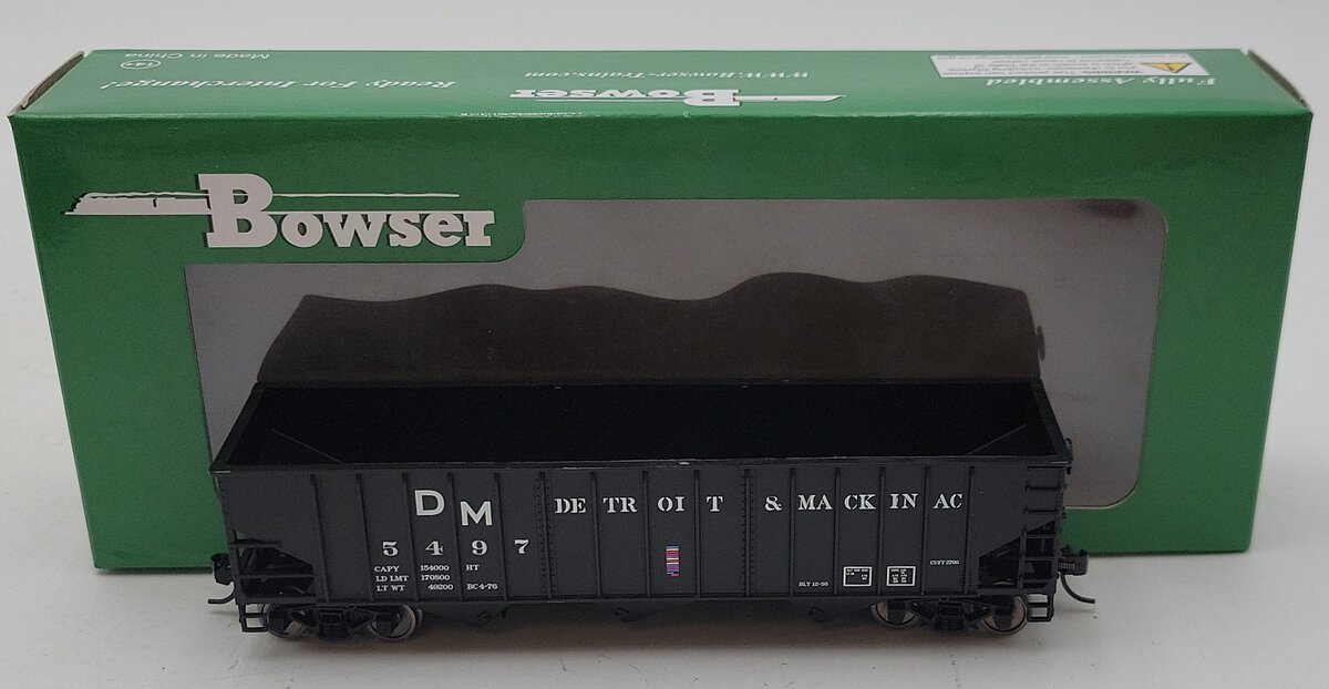 Bowser 42484 HO Detroit & Mackinac 70-Ton 14-Panel 3-Bay Hopper #5497 LN/Box