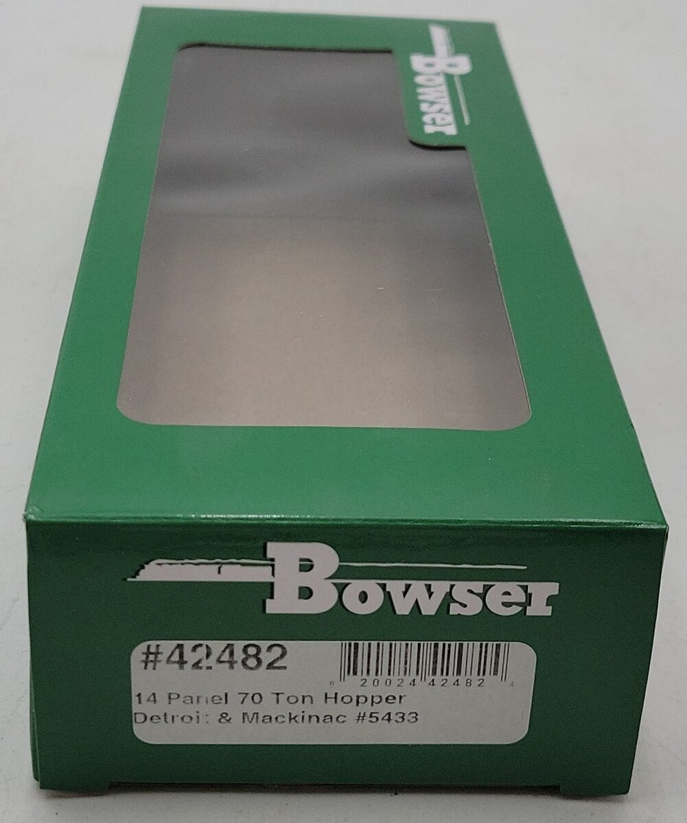 Bowser 42483 HO Detroit & Mackinac 70-Ton 14-Panel 3-Bay Hopper #5482 NIB