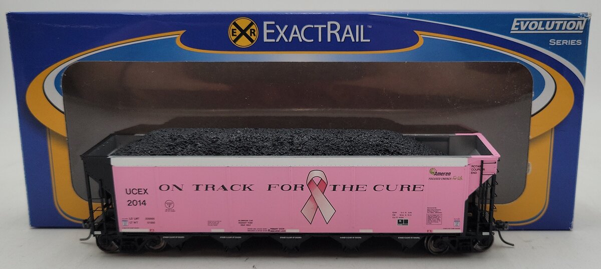 ExactRail EE-1310-1 HO UCEX Ameren PINK CANCER Johnstown Autoflood Hopper #2014 LN/Box