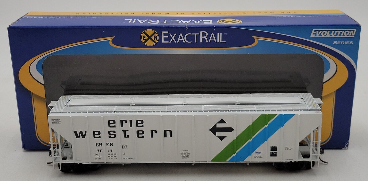 ExactRail EE-1704-8 HO Erie Western Evans 4780 Covered Hopper #7017 LN/Box