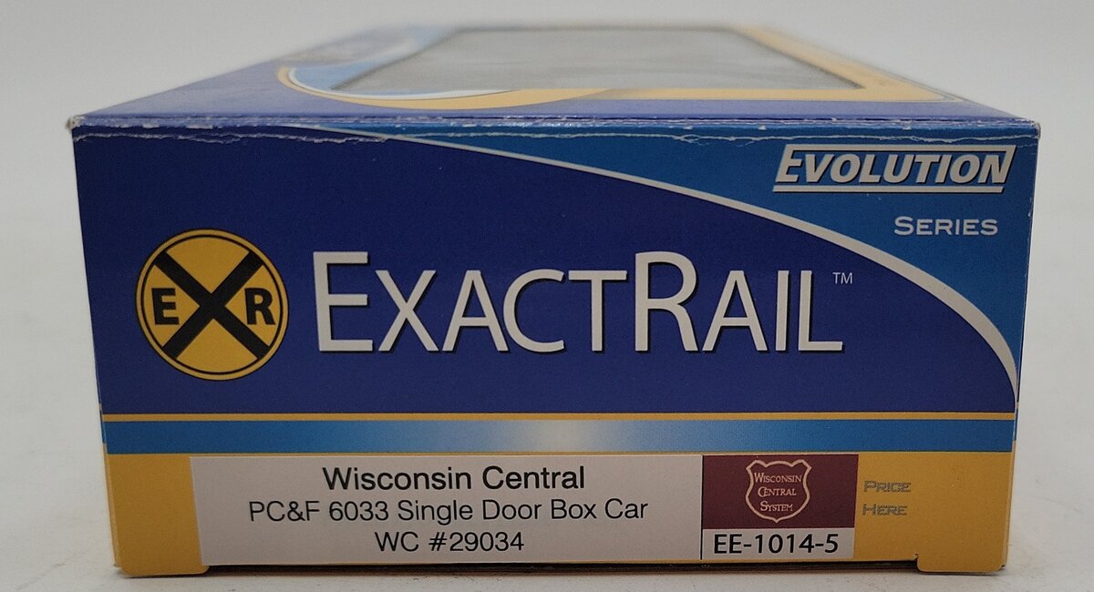 ExactRail EE-1014-5 HO Wisconson Central PC&F 6033 Single Door Boxcar #29034 NIB