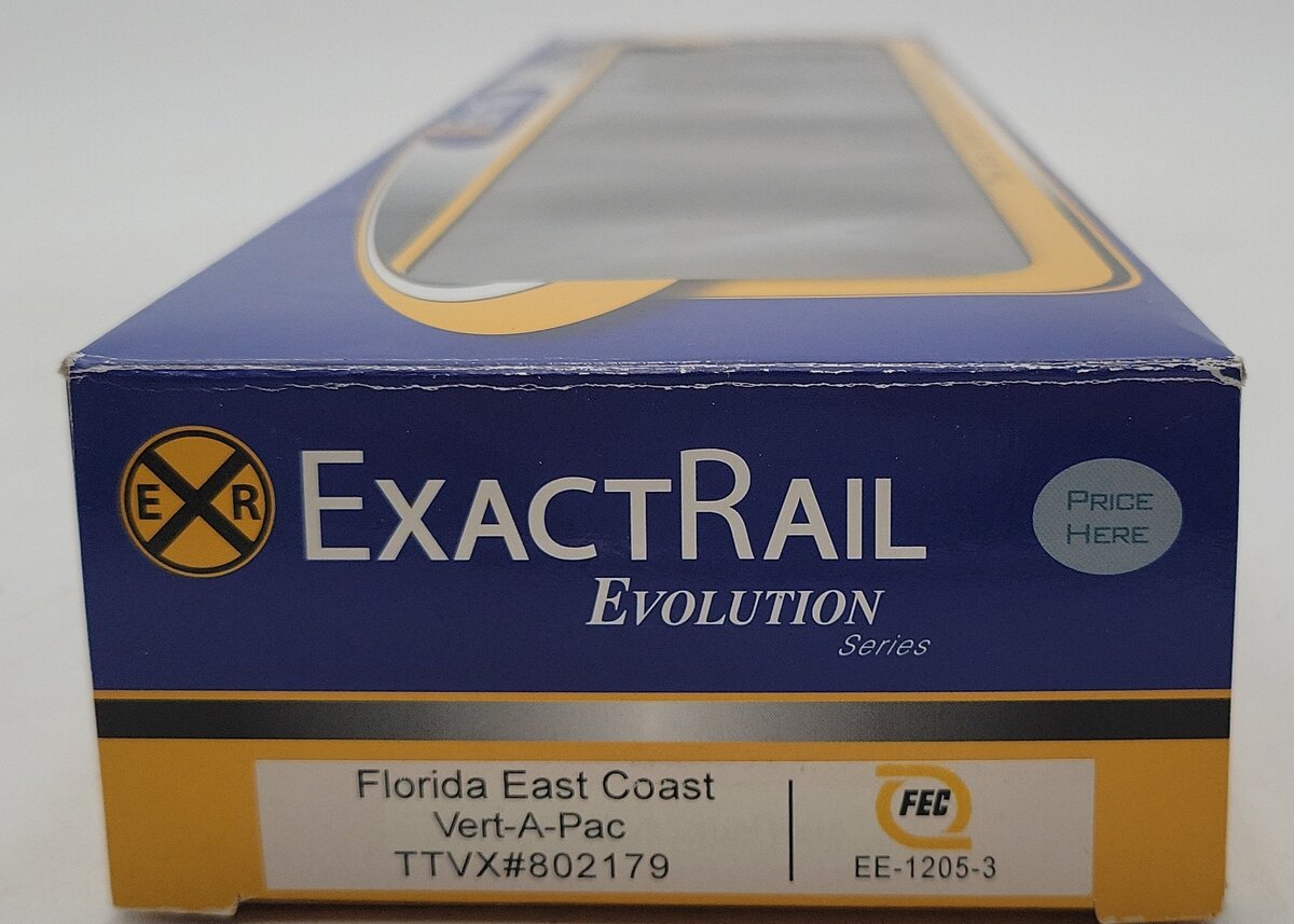 ExactRail EE-1205-3 HO Florida East Coast Vert-a-Pac Auto Carrier #802179 LN/Box