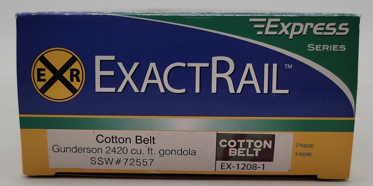 ExactRail EX-1208-1 HO SSW Cotton Belt Gunderson 2420 cu ft Gondola Car #72557 NIB