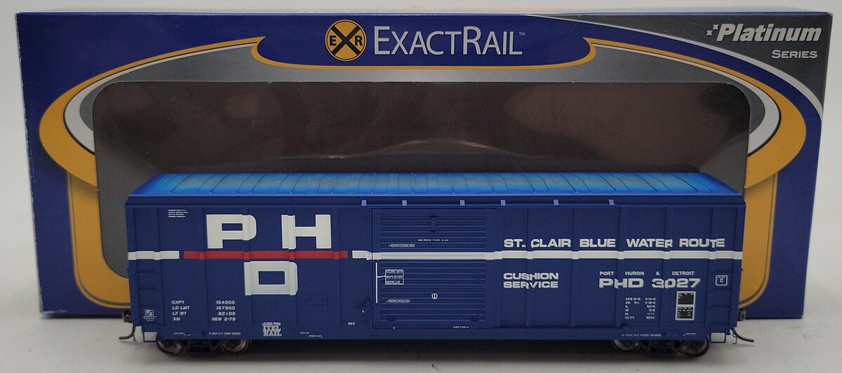 ExactRail EP-80908-5 HO P-S 5344 Port Huron & Detroit PHD 50' Boxcar #3027 NIB