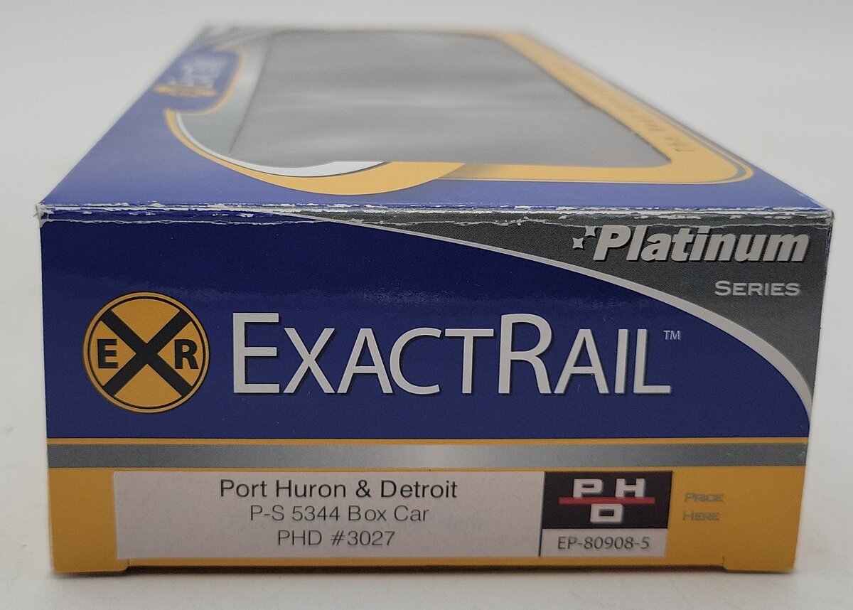 ExactRail EP-80908-5 HO P-S 5344 Port Huron & Detroit PHD 50' Boxcar #3027 NIB