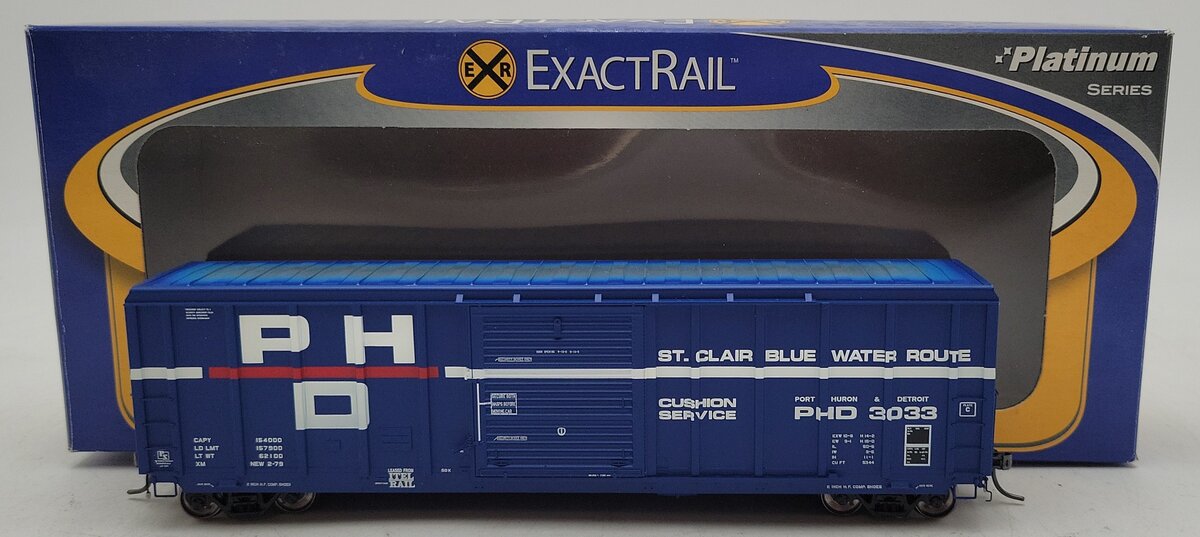 ExactRail EP-80908-6 HO P-S 5344 Port Huron & Detroit PHD 50' Boxcar #3033 NIB