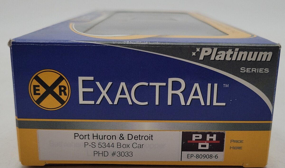 ExactRail EP-80908-6 HO P-S 5344 Port Huron & Detroit PHD 50' Boxcar #3033 NIB