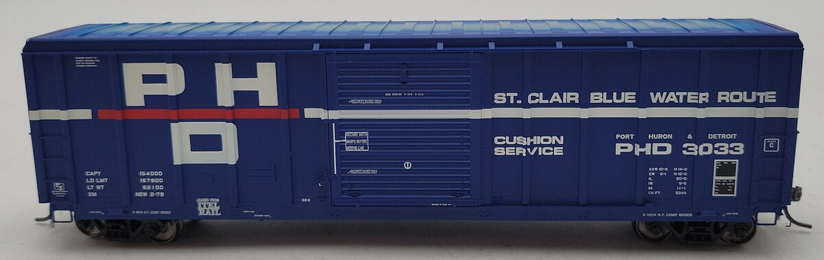 ExactRail EP-80908-6 HO P-S 5344 Port Huron & Detroit PHD 50' Boxcar #3033 NIB