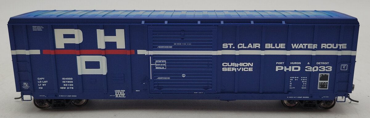 ExactRail EP-80908-6 HO P-S 5344 Port Huron & Detroit PHD 50' Boxcar #3033 NIB